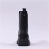Wonders Bones Lace Military Boot - Black Leather